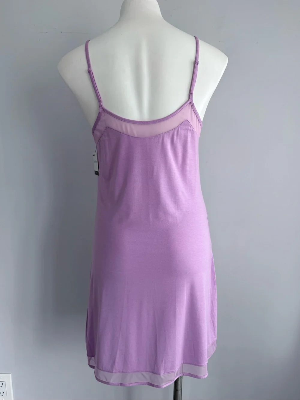 Calvin Klein Invisibles Mesh Chemise Nightgown Lilac Purple Dusk Sleepwear M NWT - Picture 4 of 15
